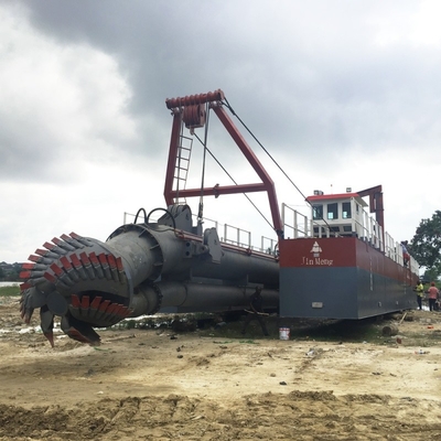 River Dredging Machine Sand Pumping Dredger 1662kw Diesel Driver Power