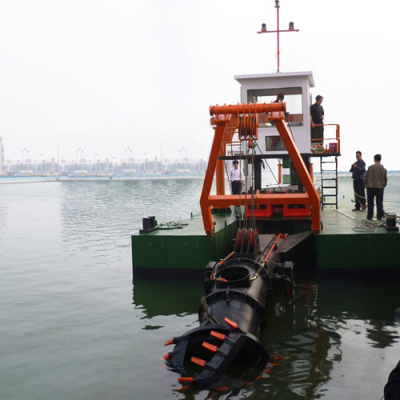 Small Suction Dredger Ship With Cutter Head For Lake Cleaning , Dredging Vessel