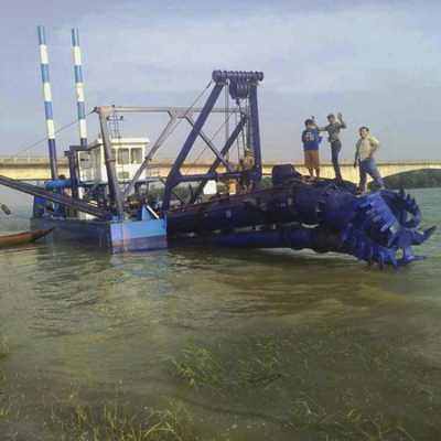 4000m3 Diesel Engine Cutter Head Suction Dredge / Channel Dredger