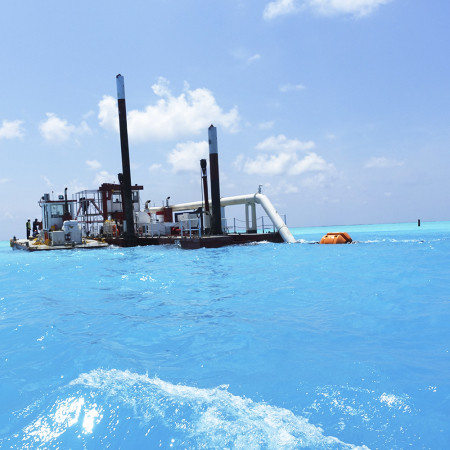 Hydraulic Cutter Suction Dredger With Cutter Head For Sea Sand Dredging