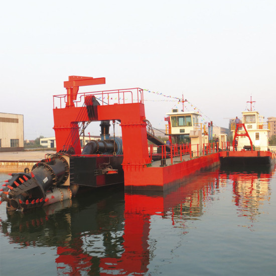 Over 25m Depth China Cutter Head Sand Suction Dredger With Submersible Pump