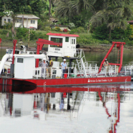 Portable 16 Inch Cutter Suction Dredger 6-20mm Bottom Plate Thickness
