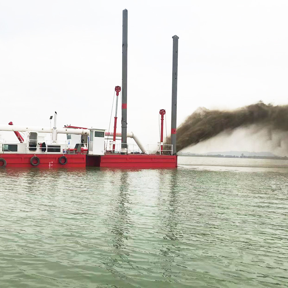 River Desilting Cutter Suction Dredger Boat 4000m3 Water Flow Hydraulic