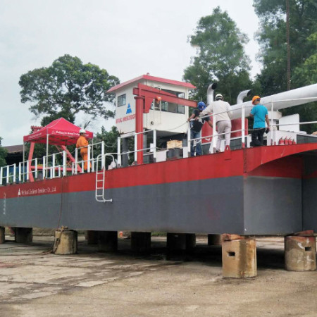 Hydraulic Winch Cutter Suction Dredger For River / Port / Lake / Coastal Area Work Site Efficiency And Performance